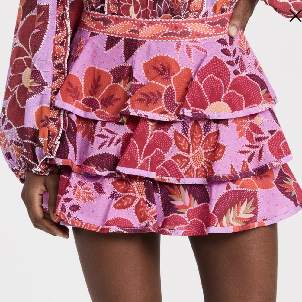 Farm Rio Floral Mini Skirt